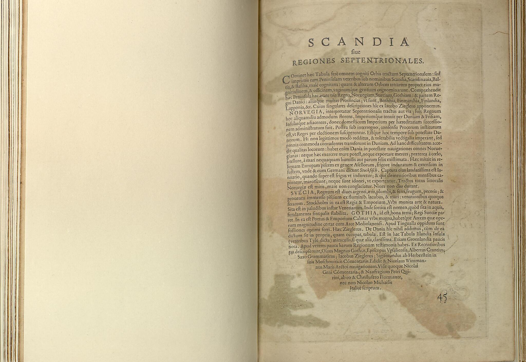 This old map of Scandia Siue Regiones Septentrionales from Theatrum Orbis Terrarum from 1570 was created by Abraham Ortelius in 1570