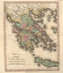 Graecia Antiqua from Ancient Geography 1826 by Relic Map Company