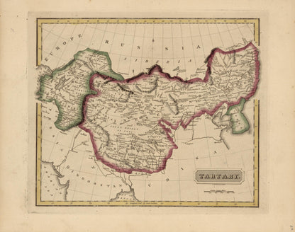 Tartary from a New and Elegant General Atlas, Containing Maps of Each of the United States. 1817 by Relic Map Company