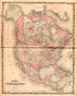 North America from Family Atlas 1862 by Relic Map Company
