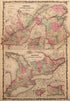 Lower Canada and New Brunswick from Family Atlas 1862 by Relic Map Company