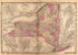 New York from Family Atlas 1862 by Relic Map Company
