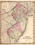 New Jersey from Family Atlas 1862 by Relic Map Company