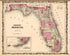 Florida from Family Atlas 1862 by Relic Map Company