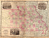 Missouri and Kansas from Family Atlas 1862 by Relic Map Company