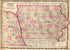 Iowa and Nebraska from Family Atlas 1862 by Relic Map Company
