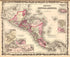Central America from Family Atlas 1862 by Relic Map Company