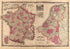 France, Holland and Belgium from Family Atlas 1862 by Relic Map Company