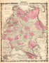 Russia from Family Atlas 1862 by Relic Map Company