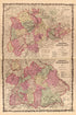 Germany from Family Atlas 1862 by Relic Map Company