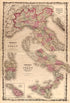 Italy from Family Atlas 1862 by Relic Map Company