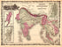 India (Hindostan) from Family Atlas 1862 by Relic Map Company