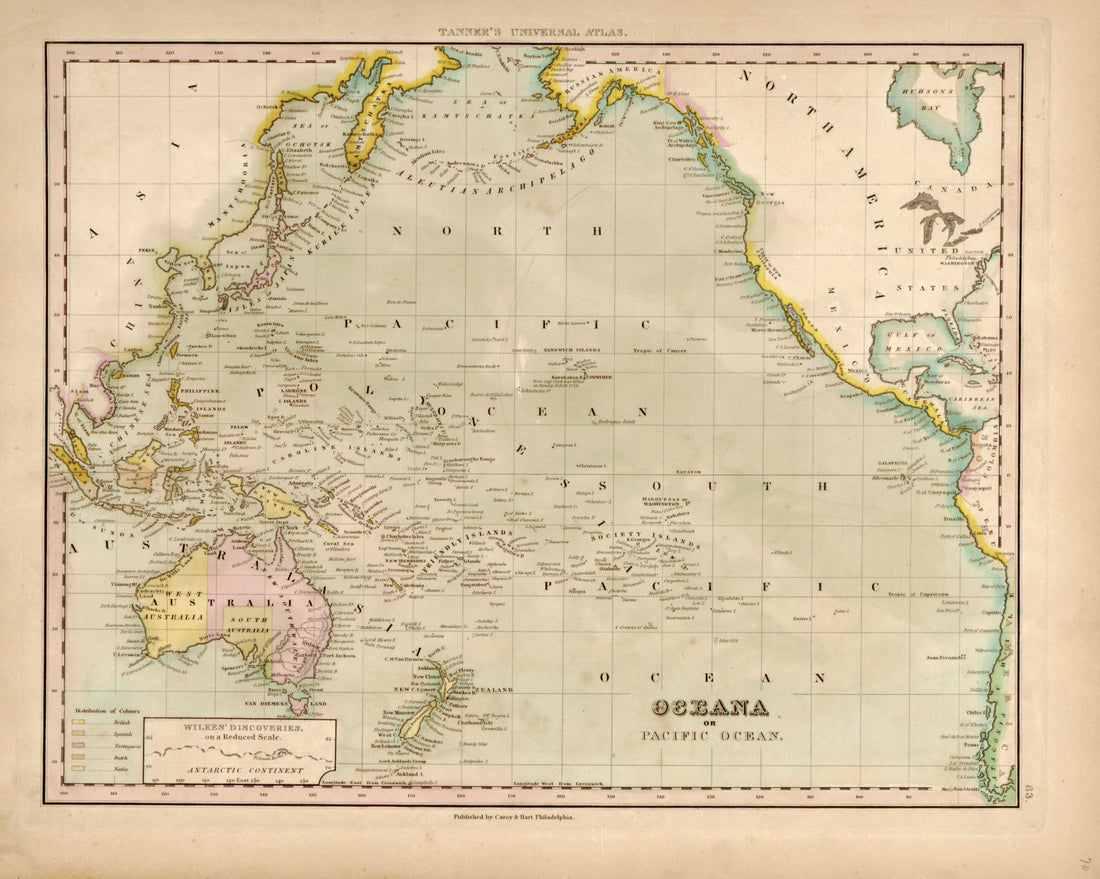 This hand drawn map of Oceana from Tanner&