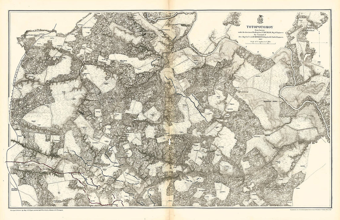 This old map of Totopotomoy from Military Maps Illustrating the Operations of the Armies of the Potomac &amp; James, May 4th 1864 to April 9th 1865. from 1869 was created by  United States. Army. Corps of Engineers in 1869