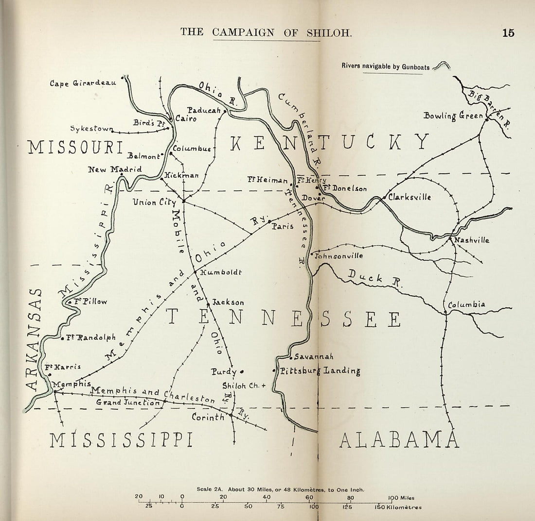 This old map of Campaign of Shiloh from the American Civil War--maps. from 1910 was created by John Formby in 1910