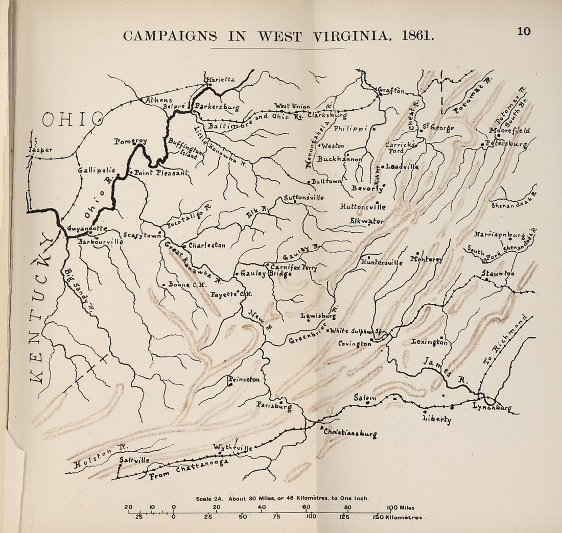 This old map of Campaign In West Virginia, 1861 from the American Civil War--maps. from 1910 was created by John Formby in 1910