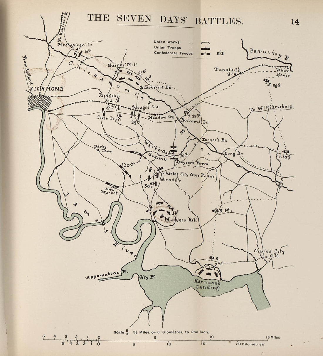 This old map of Seven Days&