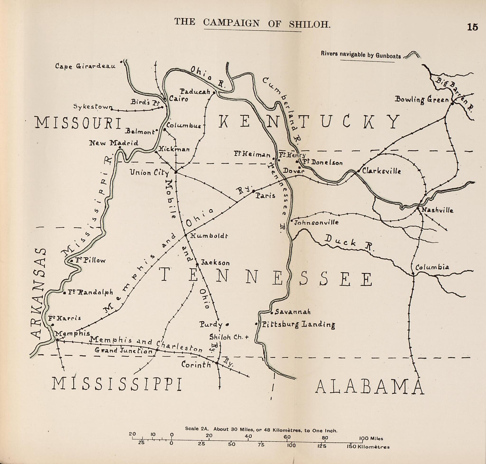 This old map of Campaign of Shiloh from the American Civil War--maps. from 1910 was created by John Formby in 1910