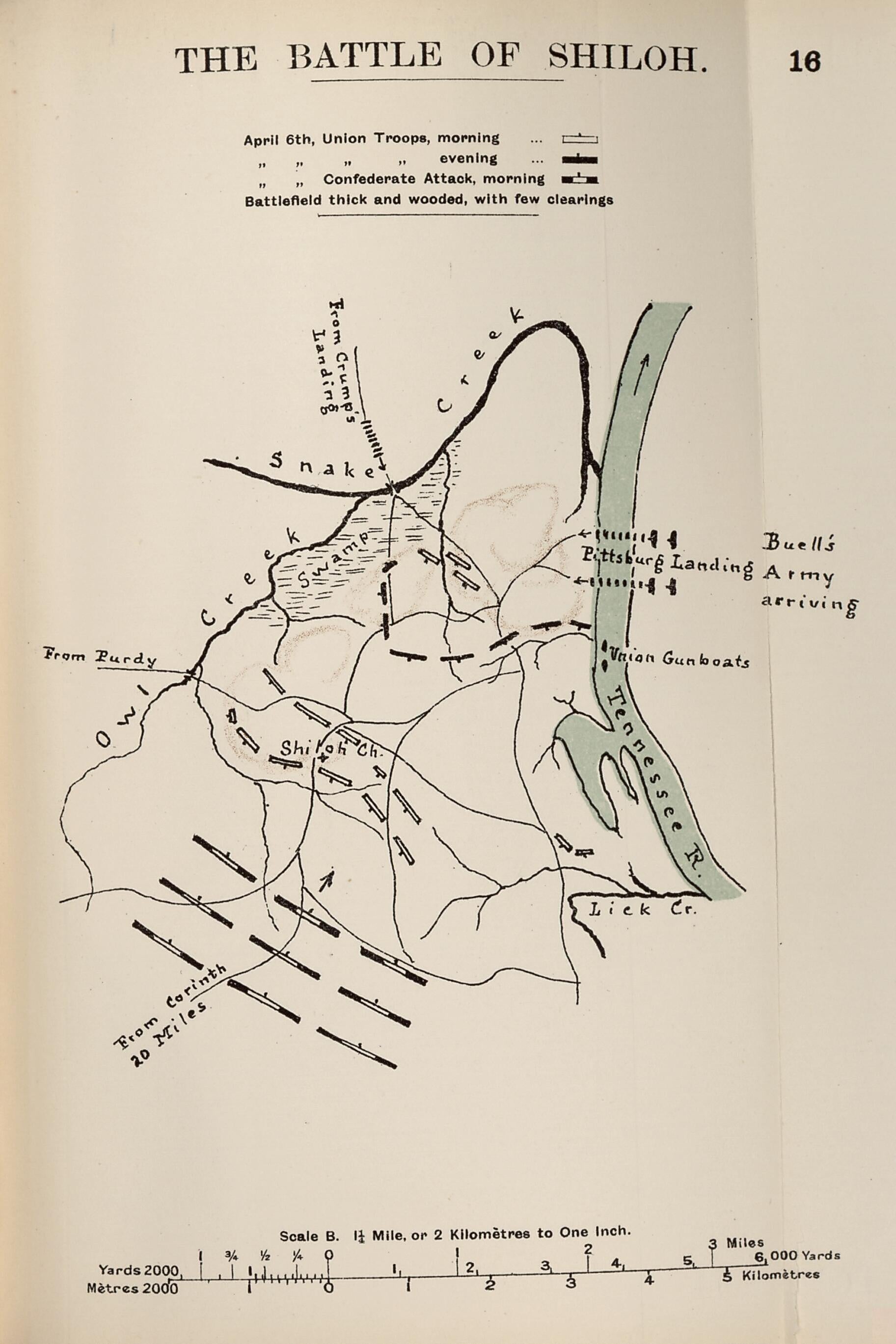 This old map of Battle of Shiloh from the American Civil War--maps. from 1910 was created by John Formby in 1910