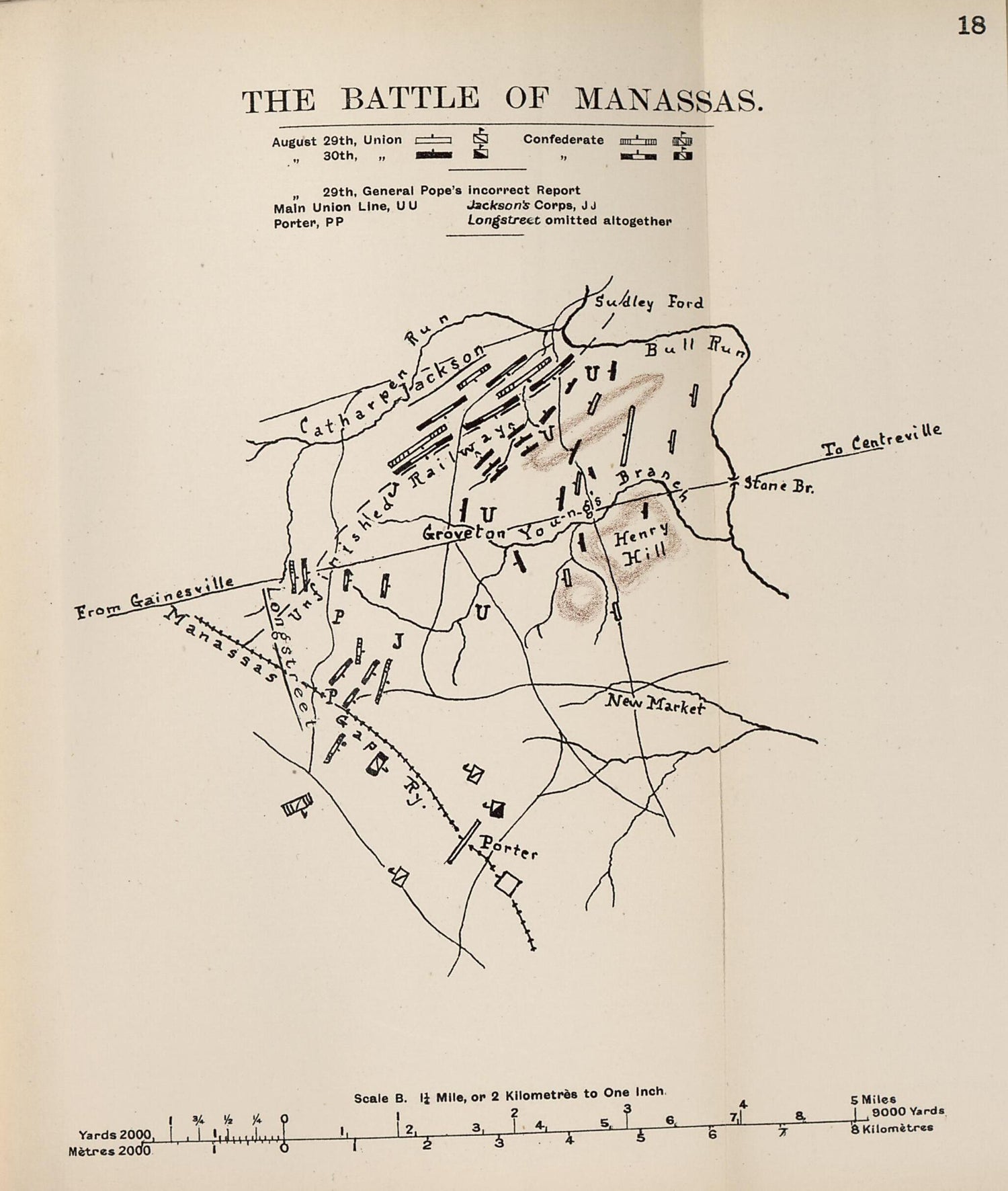 This old map of Battle of Manassas from the American Civil War--maps. from 1910 was created by John Formby in 1910