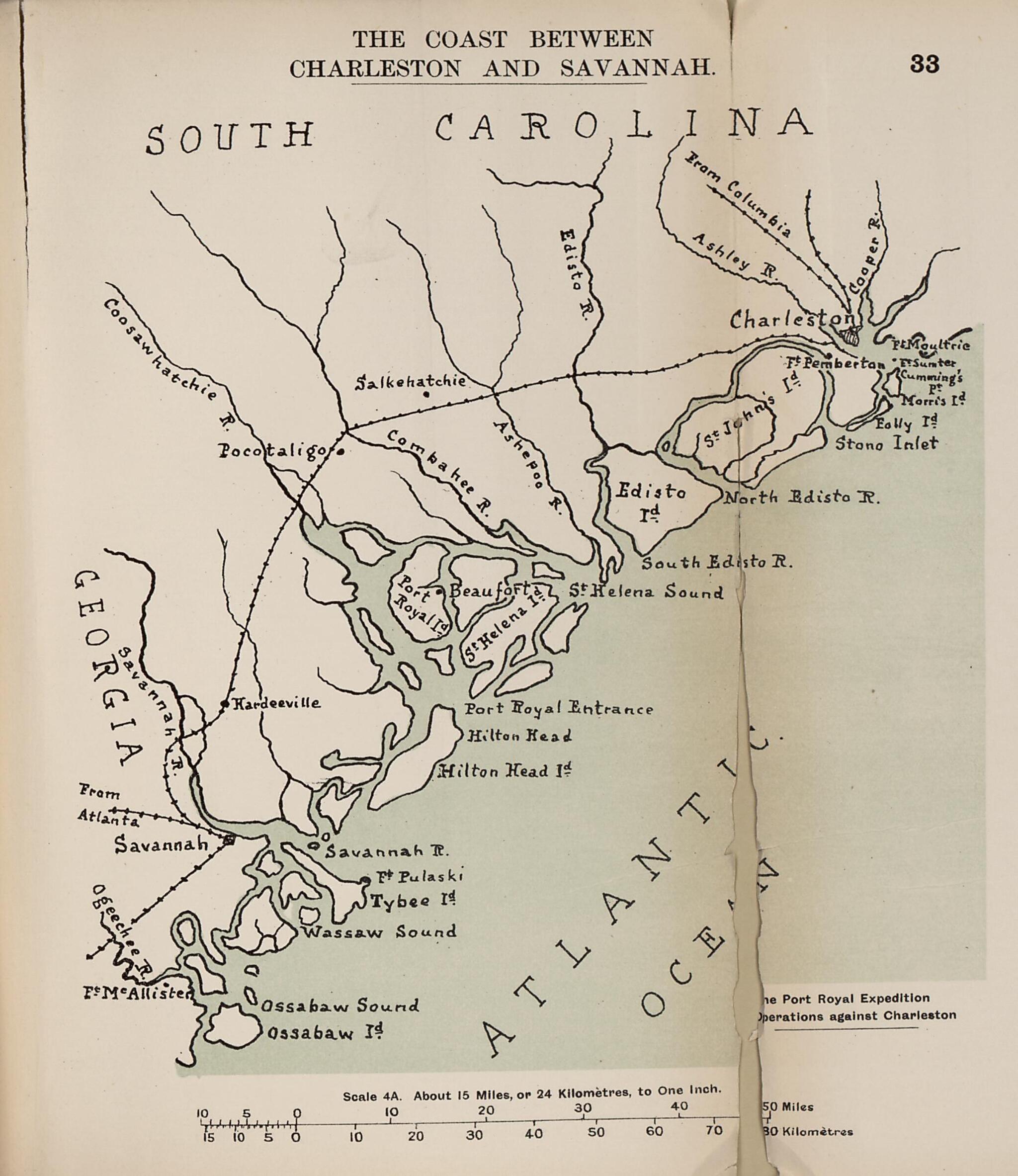 This old map of Coast Between Charleston and Savannah from the American Civil War--maps. from 1910 was created by John Formby in 1910