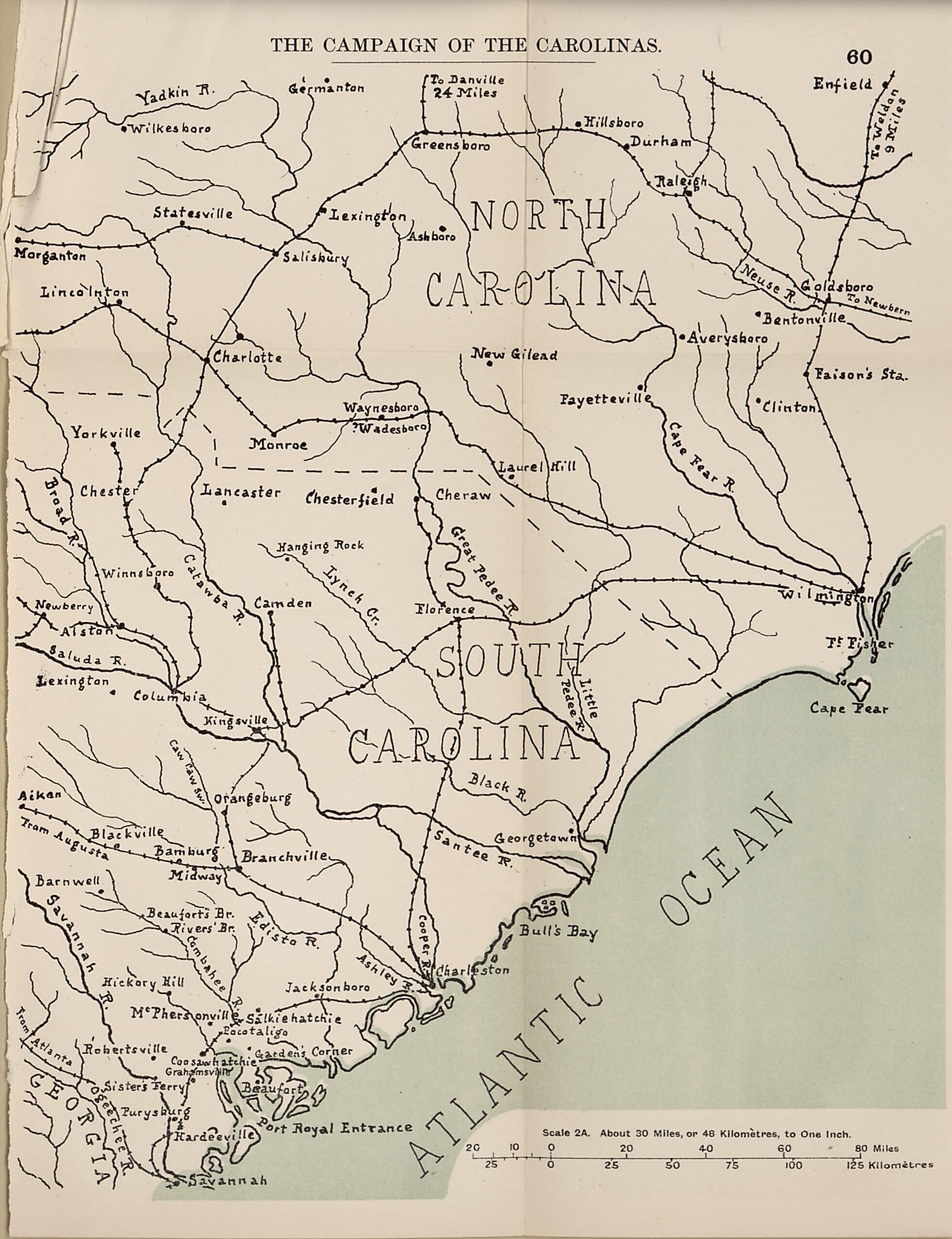 This old map of Campaign of the Carolinas from the American Civil War--maps. from 1910 was created by John Formby in 1910