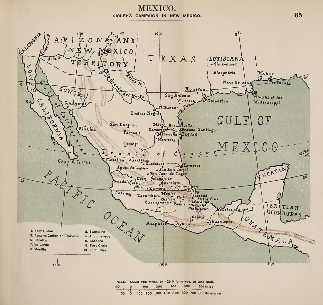 This old map of Mexico, Sibley&