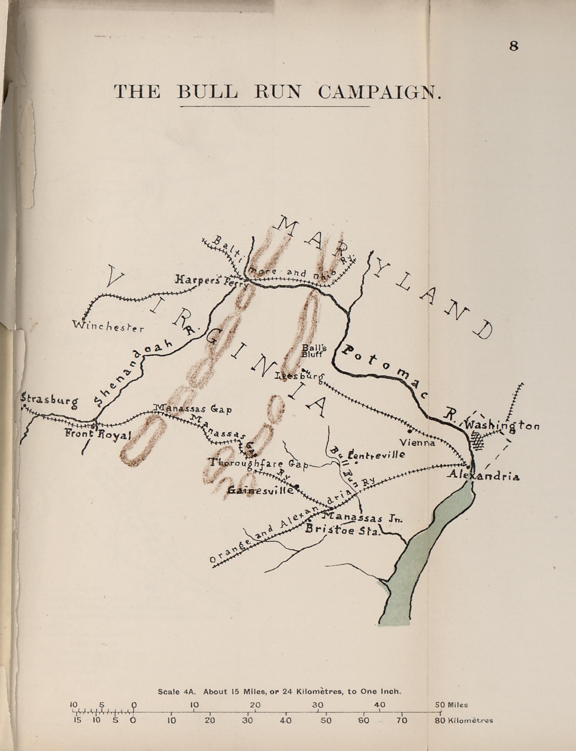 This old map of Bull Run Campaign from the American Civil War--maps. from 1910 was created by John Formby in 1910