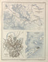 Brashear City (La.), Nashville (Tenn.), Galveston (Tx.) from Histoire De La Guerre Civile En Amérique, Par M. Le Comte De Paris--cartes Et Planches 1890 by Relic Map Company