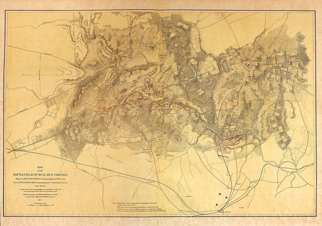 This old map of Map of the Battlefield of Bull Run, Va., 1861 from Military Maps. from 1879 was created by  United States. Army. Corps of Engineers in 1879