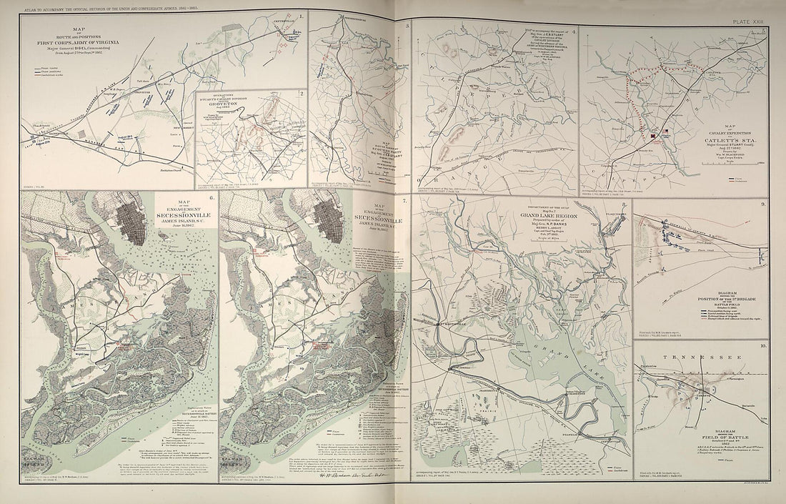 This old map of Groveton,Virginia, Catlett&