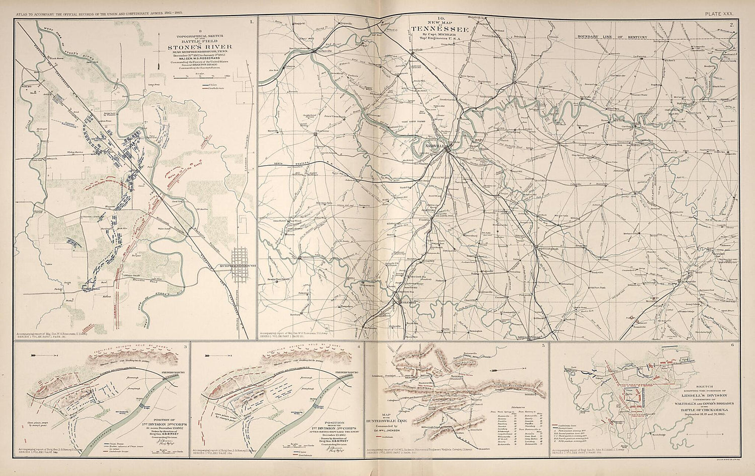 This old map of Map of Tennessee, Stone&