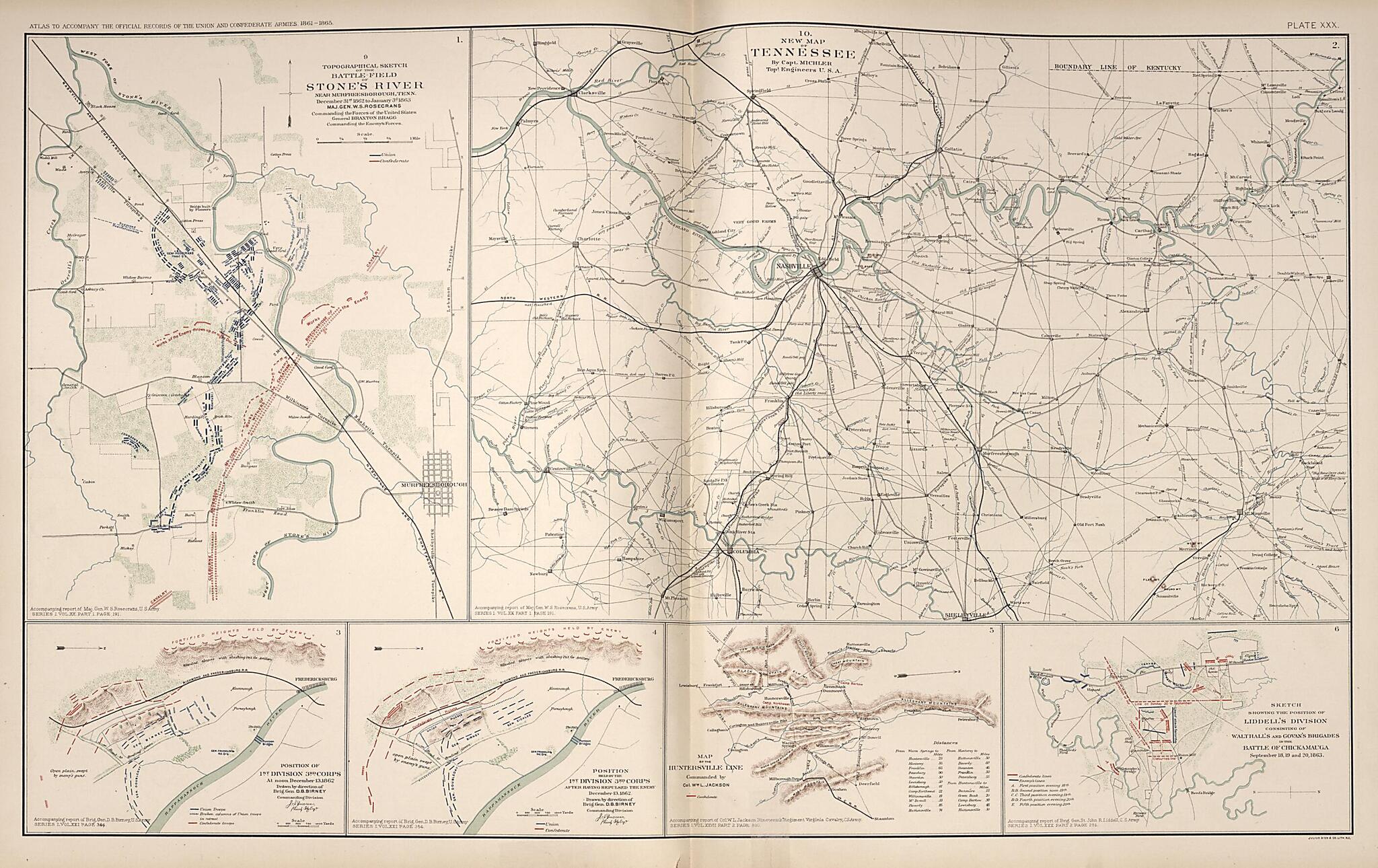 This old map of Map of Tennessee, Stone&