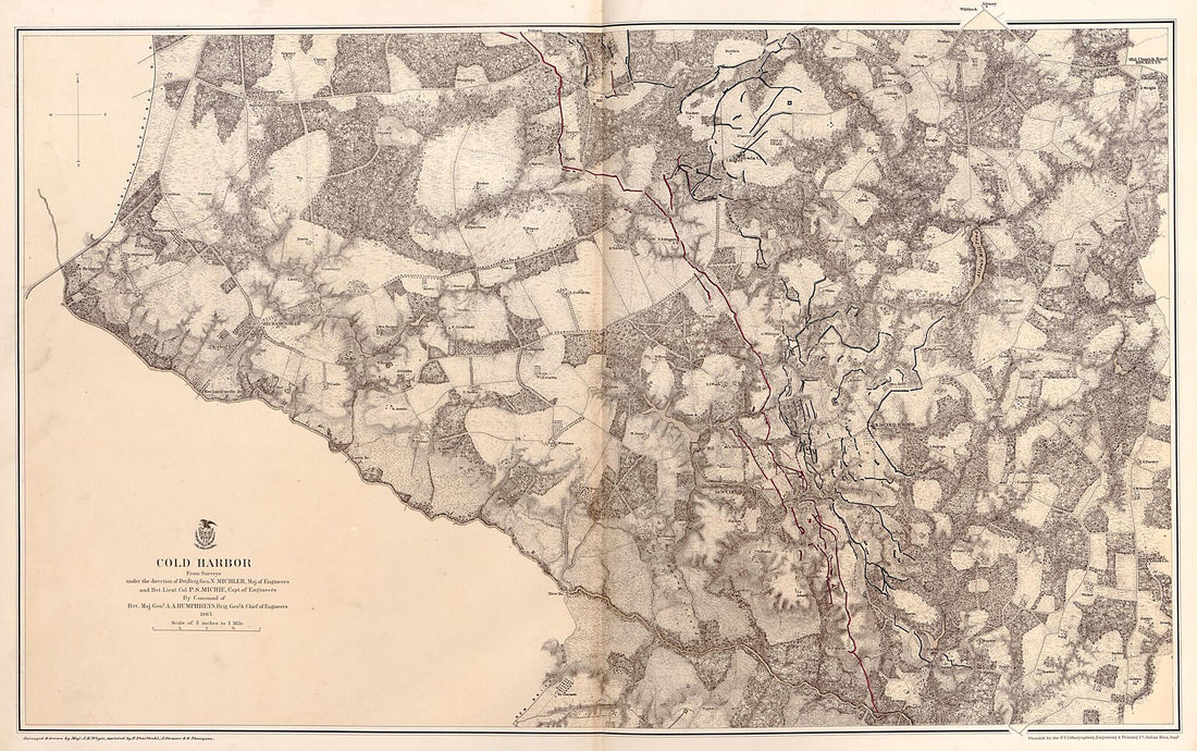 This old map of Cold Harbor, 1867 from Military Maps Illustrating the Operations of the Armies of the Potomac &amp; James, May 4th 1864 to April 9th 1865. from 1869 was created by  United States. Army. Corps of Engineers in 1869