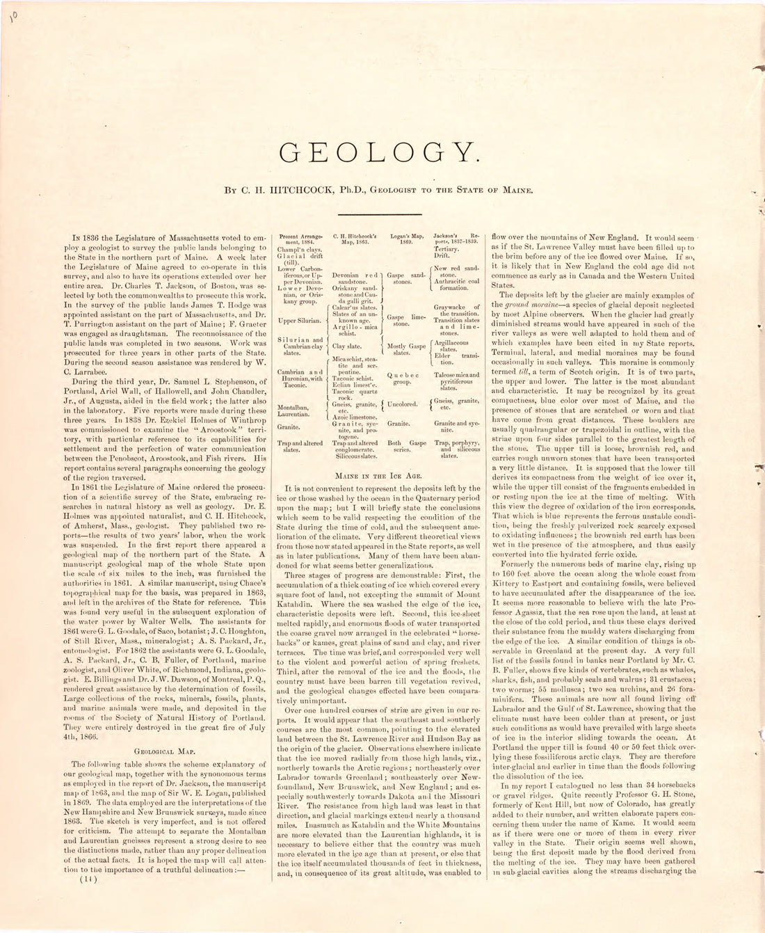 This hand drawn illustration (map) of Geologycontinued from Colby&