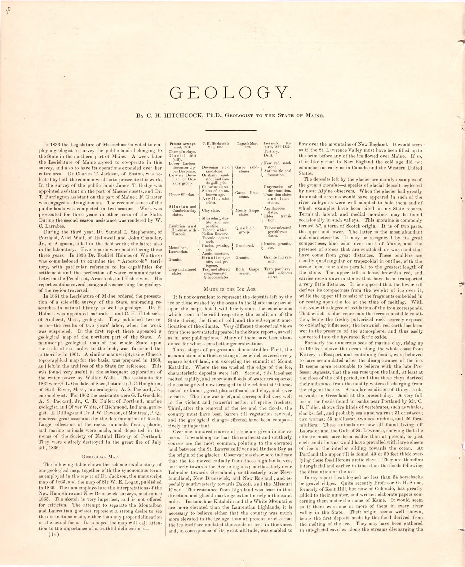 This hand drawn illustration (map) of Geologycontinued from Colby&