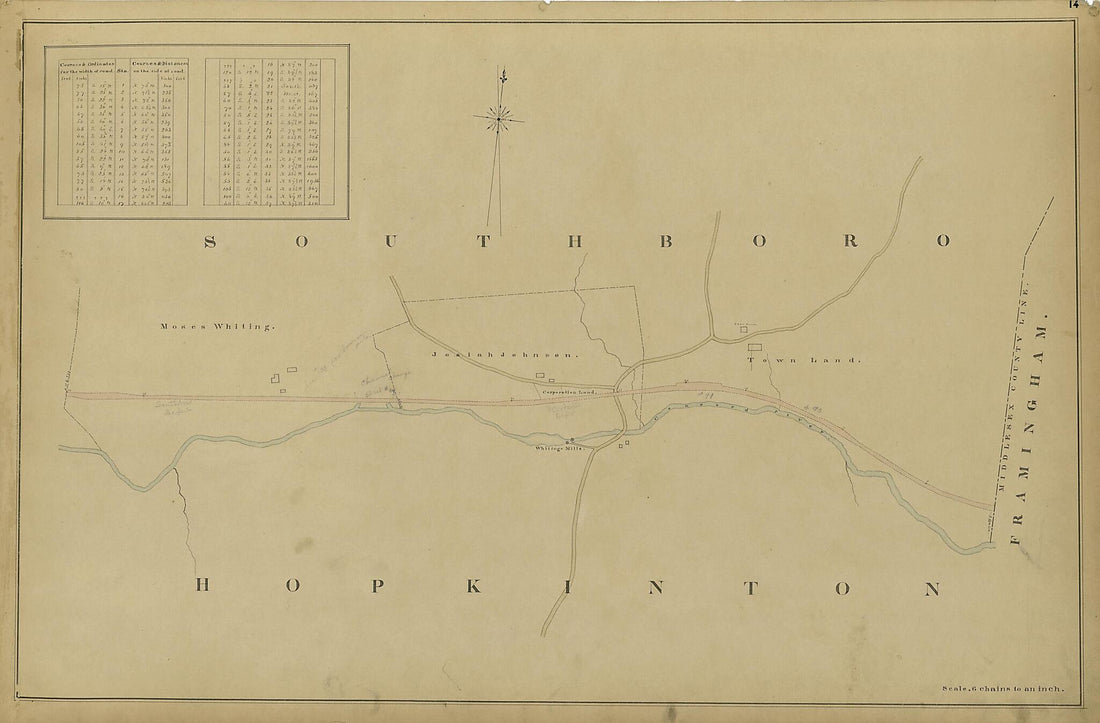 This old map of Southboro, Hopkinton from Location of the Boston and Worcester Railroad 1835 from 1858 was created by Edward Southwick Philbrick in 1858