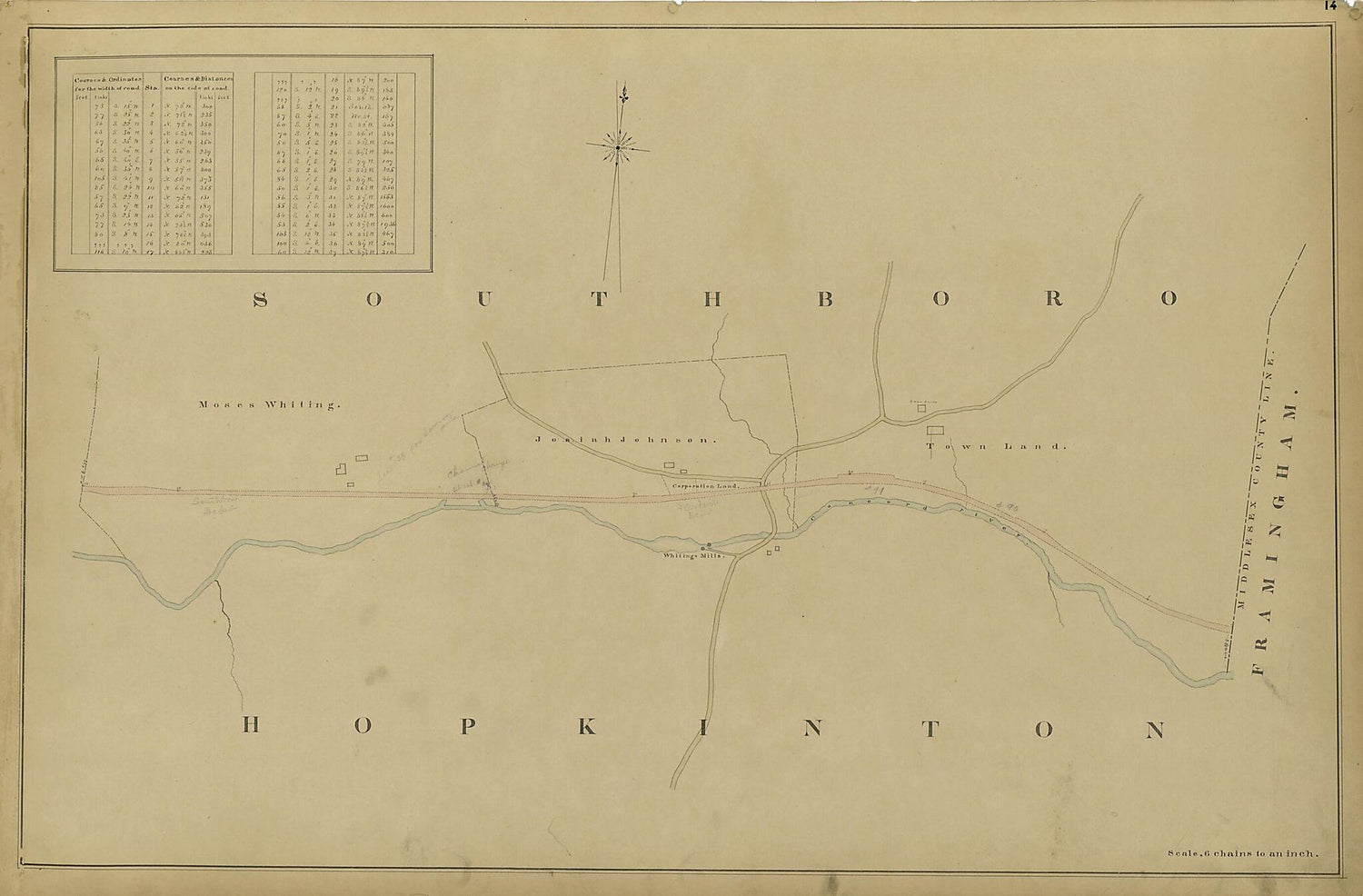 This old map of Southboro, Hopkinton from Location of the Boston and Worcester Railroad 1835 from 1858 was created by Edward Southwick Philbrick in 1858