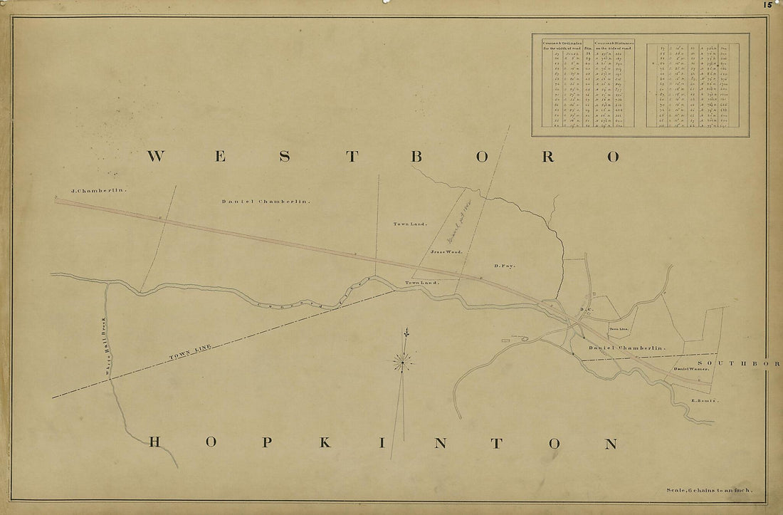 This old map of Westboro, Hopkinton from Location of the Boston and Worcester Railroad 1835 from 1858 was created by Edward Southwick Philbrick in 1858