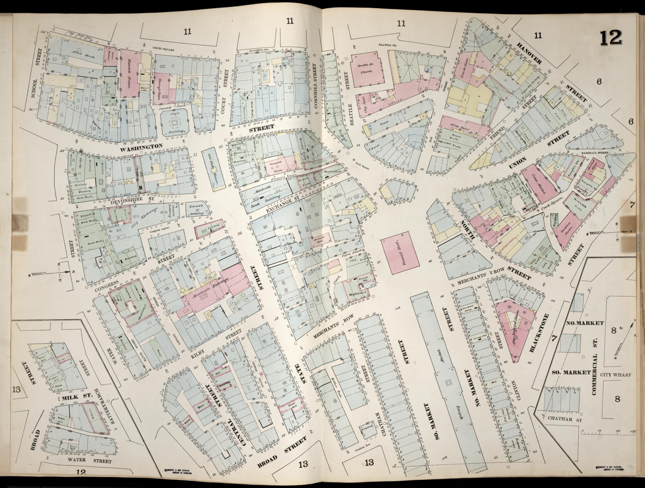 This old map of Image 13 of Boston from Insurance Map of Boston. Volume 1 from 1867 was created by D. A. (Daniel Alfred) Sanborn in 1867