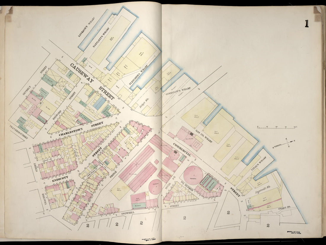 This old map of Image 2 of Boston from Insurance Map of Boston. Volume 1 from 1867 was created by D. A. (Daniel Alfred) Sanborn in 1867