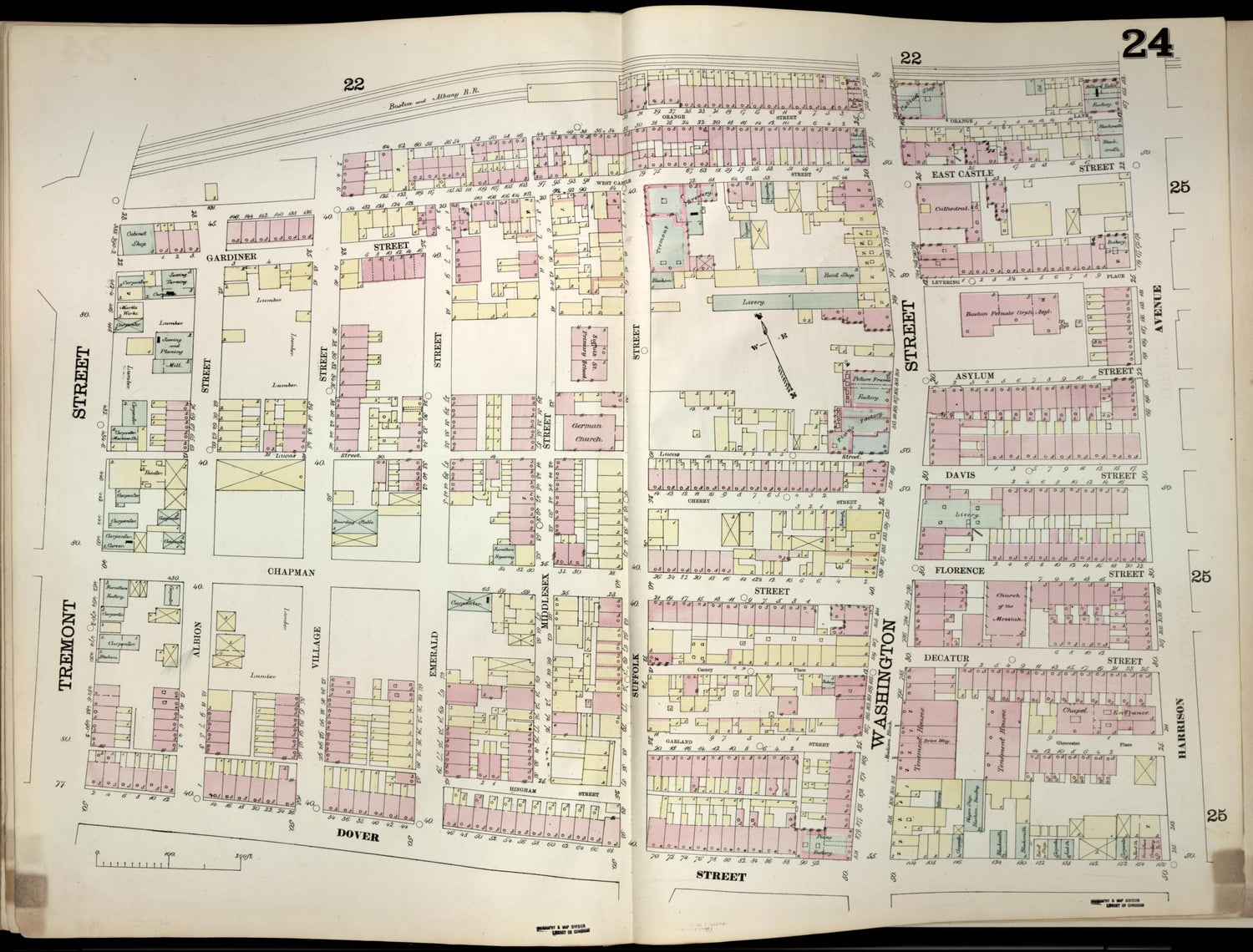 This old map of Image 25 of Boston from Insurance Map of Boston. Volume 1 from 1867 was created by D. A. (Daniel Alfred) Sanborn in 1867