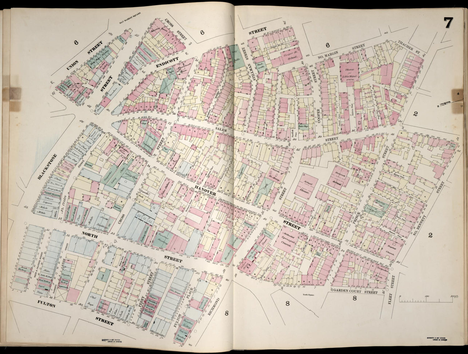 This old map of Image 8 of Boston from Insurance Map of Boston. Volume 1 from 1867 was created by D. A. (Daniel Alfred) Sanborn in 1867