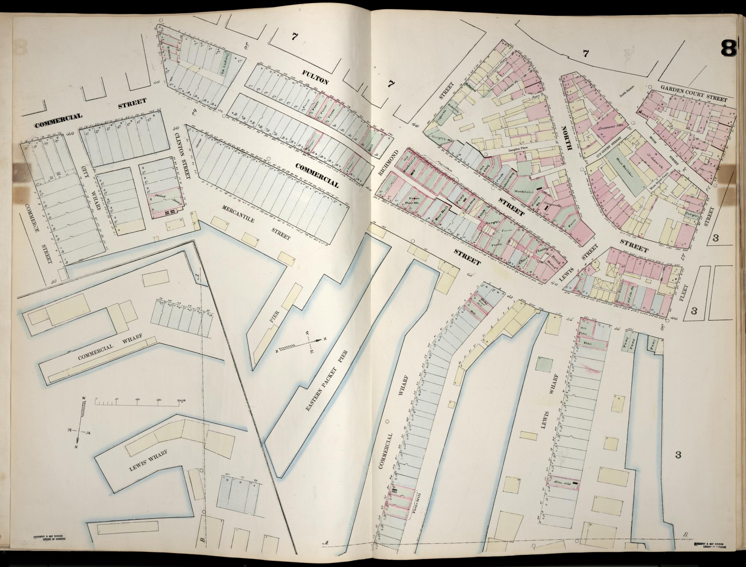 This old map of Image 9 of Boston from Insurance Map of Boston. Volume 1 from 1867 was created by D. A. (Daniel Alfred) Sanborn in 1867
