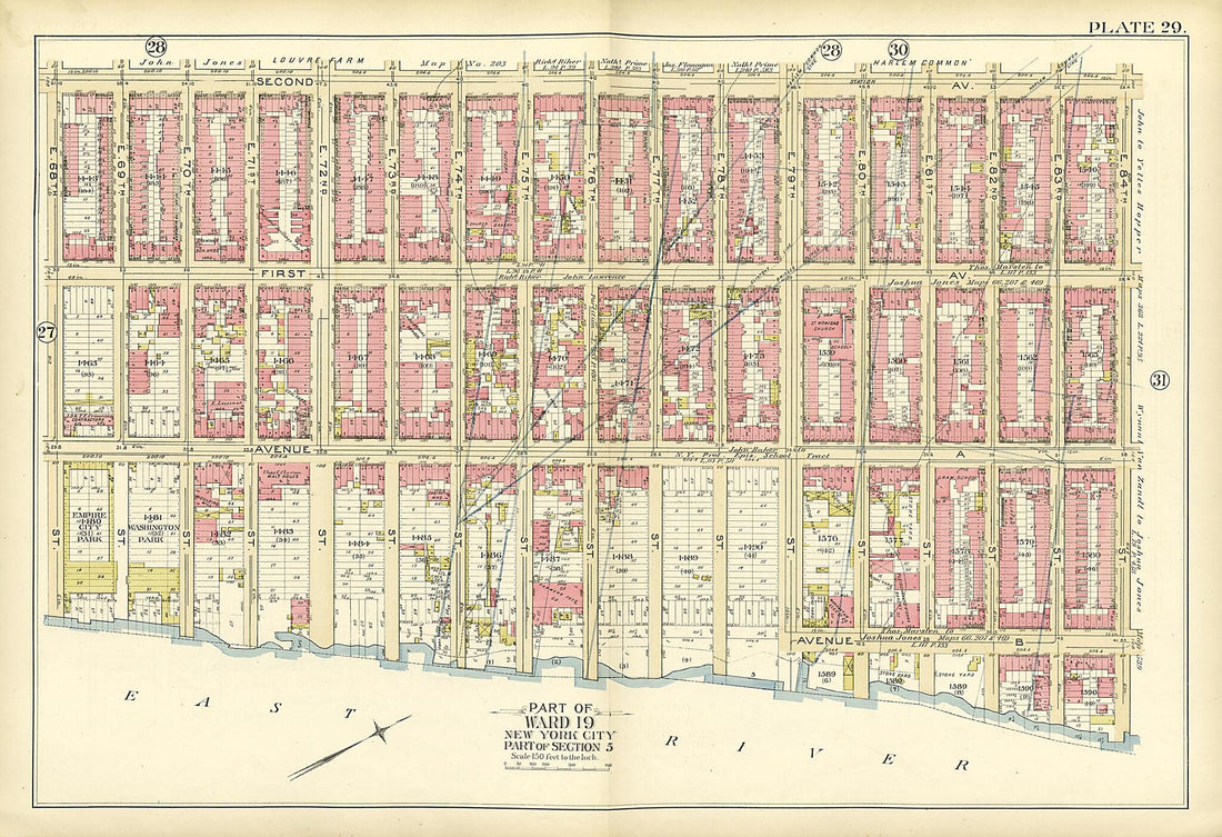 This old map of Part of Ward 19 (part of Section 5) from Atlas of the City of New York, Manhattan Island from 1894 was created by  G.W. Bromley &amp; Co in 1894