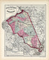 County of Burlington from Atlas of the Late Township of Greenville, and the State of New Jersey 1873 by Relic Map Company