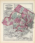 Counties of Morris, Passaic and Bergen and Vicinity of Newark from Atlas of the Late Township of Greenville, and the State of New Jersey 1873 by Relic Map Company