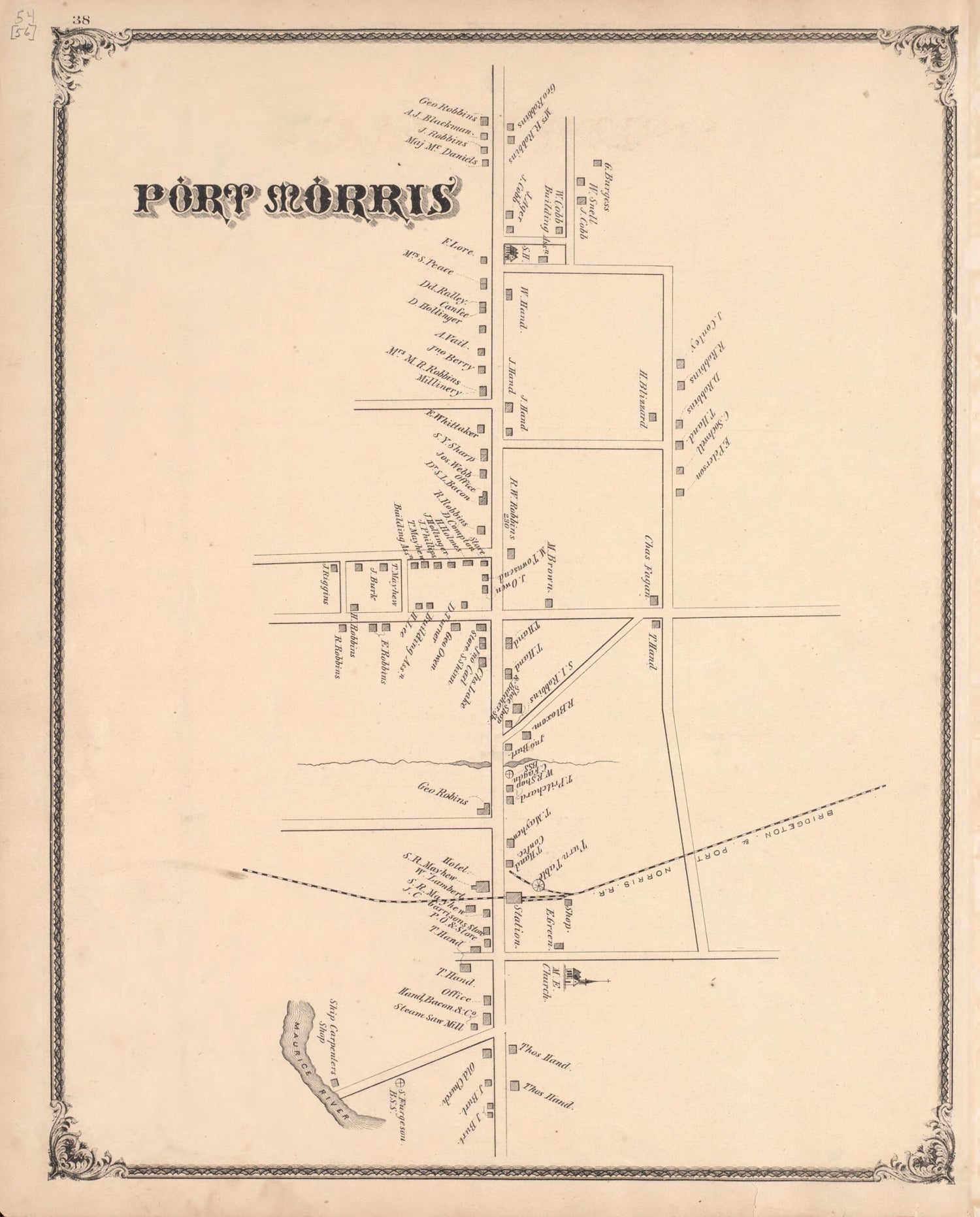 This old map of Port Morris from New Historical Atlas of Cumberland Co., New Jersey : from 1876 was created by D. J. Stewart in 1876