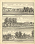 Residences: Hill & Drake and First Baptist Church & Cemetery from New Historical Atlas of Mercer County, New Jersey : 1875 by Relic Map Company