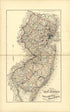 Map of the State of New Jersey from New Historical Atlas of Mercer County, New Jersey : 1875 by Relic Map Company